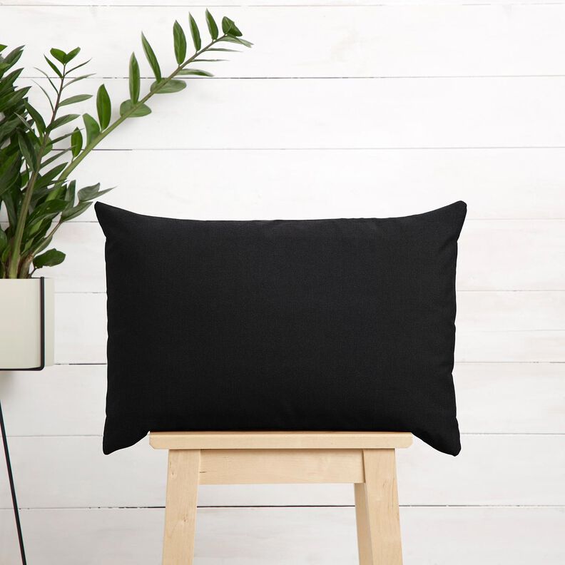 Outdoorstof Canvas Effen – zwart,  image number 6