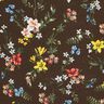 Viscosejersey Kleine bloempjes – donkerbruin/vuurrood,  thumbnail number 5