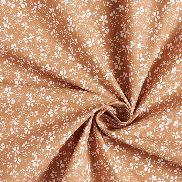 Katoenen stof cretonne Bloemetjes – terracotta, image number 3