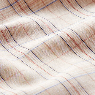 Broekenstof stretch glencheck – lichtbeige, 