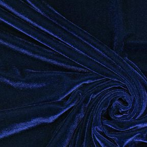 Stretch Fluweel marineblauw, 