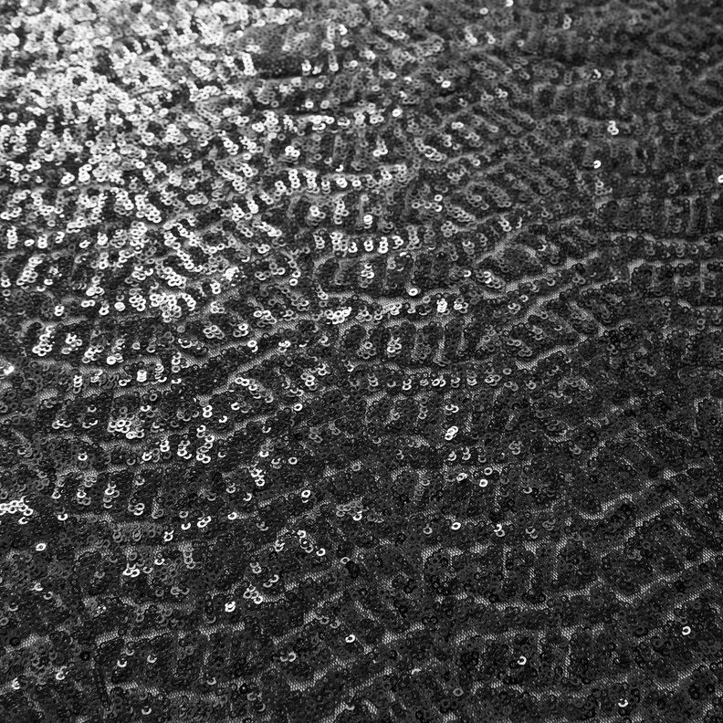 Effen micro-paillettenstof – zwart,  image number 6