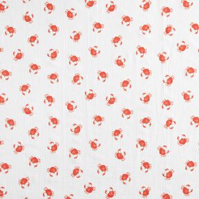GOTS Mousseline/dubbel gehaakte stoffen kreeften | Poppy Fabrics – ivoor, 