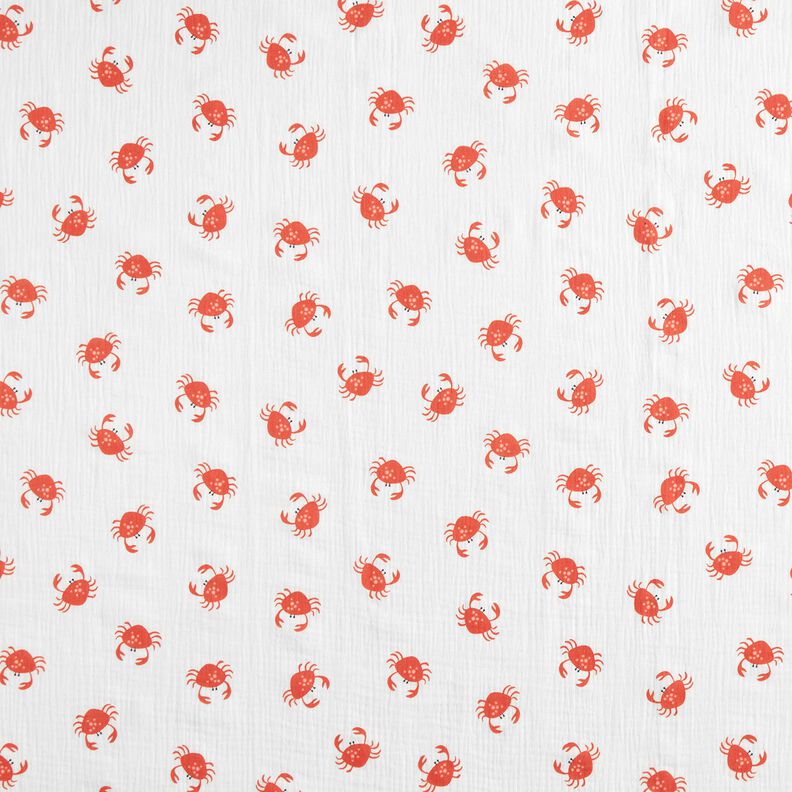 GOTS Mousseline/dubbel gehaakte stoffen kreeften | Poppy Fabrics – ivoor,  image number 1