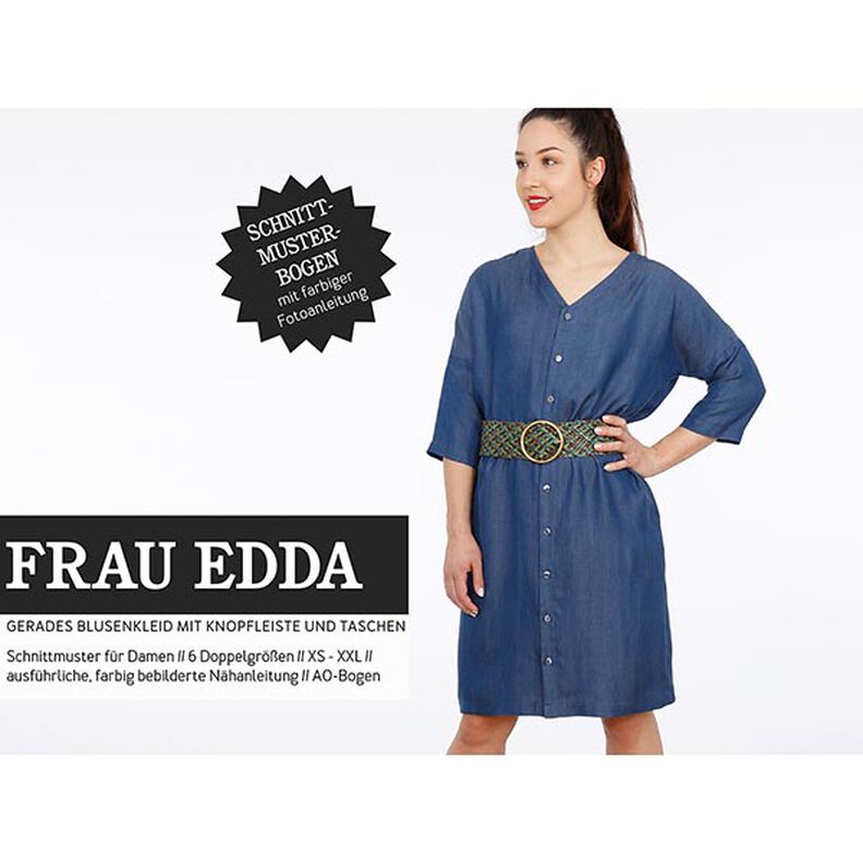 MEVROUW EDDA Rechte blousejurk met knoopsluiting en zakken | Studio Schnittreif | XS-XXL,  image number 1