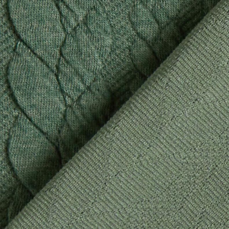Jerseyjacquard cloqué kabelsteekpatroon – donkergroen,  image number 4