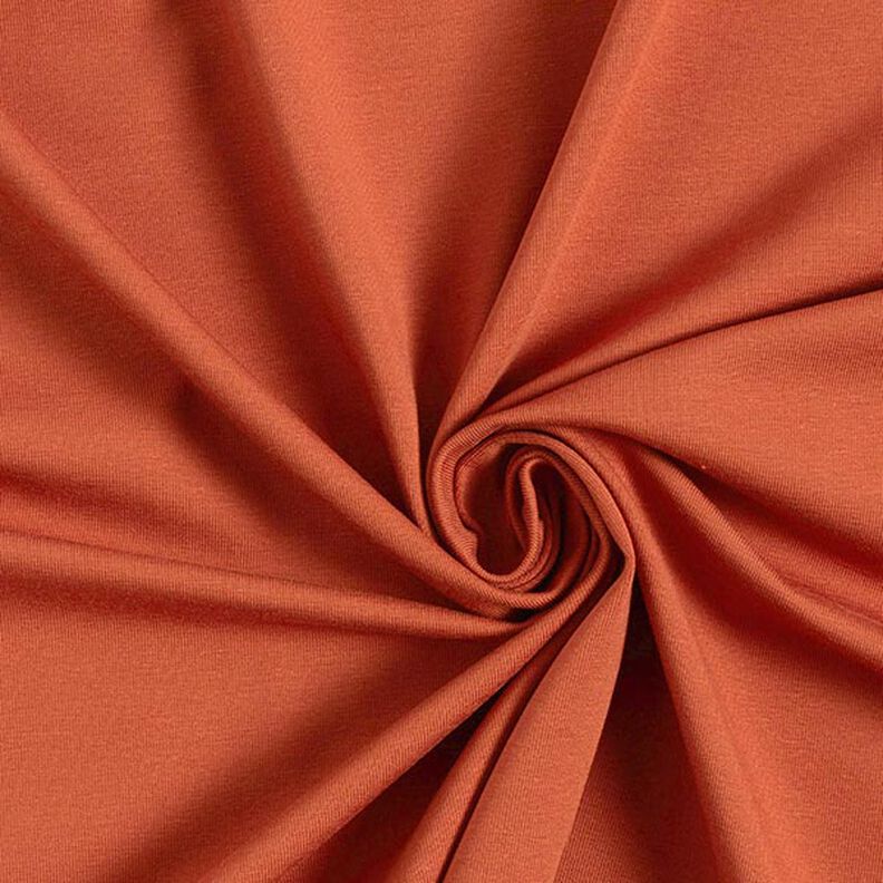 Katoenjersey medium effen – terracotta,  image number 1