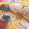 Katoenen stof Cretonne grote bloemenpracht – blauwgrijs/pink,  thumbnail number 2