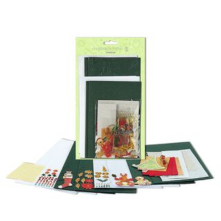 Kaarten-knutselset Kerstmis  – groen, 