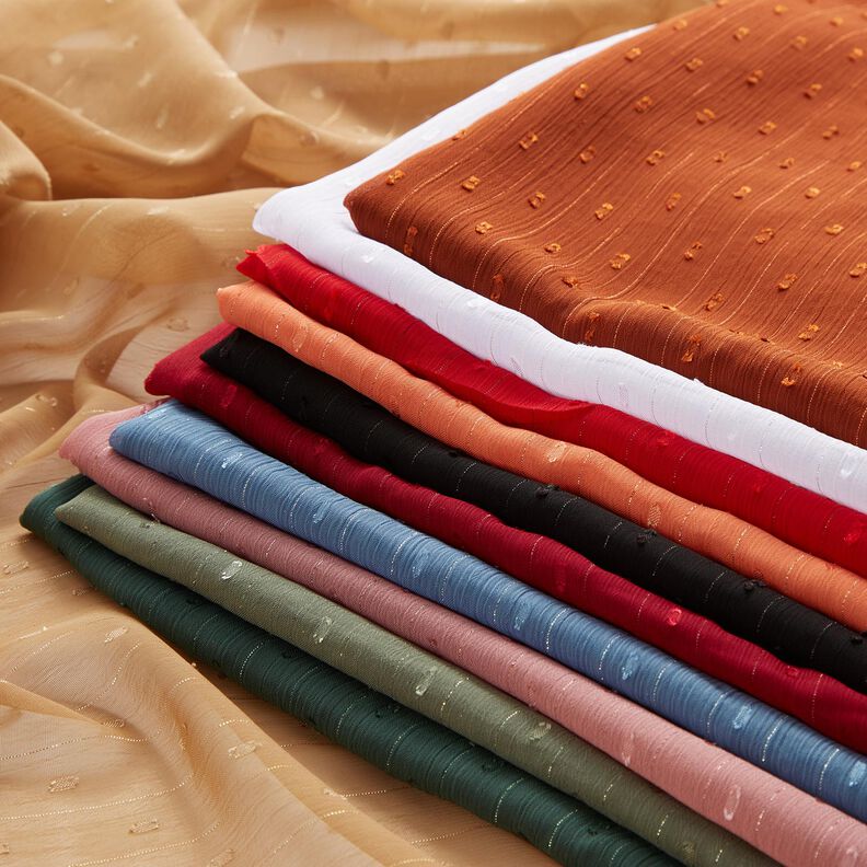 Chiffon dobby metallic krijtstreep – donker oudroze/zilver metallic,  image number 6