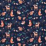 Katoenjersey Dieren in de herfst Digitaal printen  – nachtblauw,  thumbnail number 1
