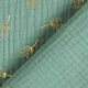 Mousseline/dubbel gehaakte stoffen Glitter paardenbloemen – riet/goud,  thumbnail number 4