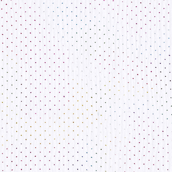 Mousseline Regenboogglitter stippen – wit, image number 1