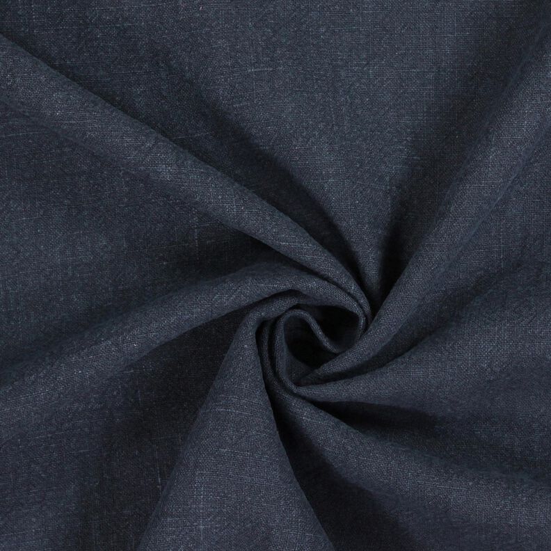 Ramie Linnen stof stone washed, zware kwaliteit – nachtblauw, image number 1