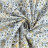 Katoenen stof Cretonne Bloemen-vakjes – wit/stralend blauw,  thumbnail number 3