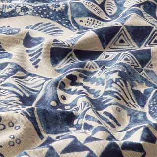 Decostof half panama Maritiem – blauw/natuur, 