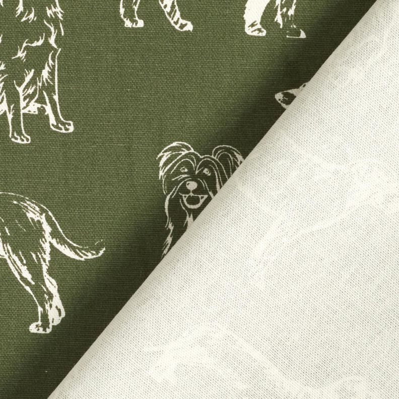 Decostof Canvas Honden – donkergrenen/creme,  image number 4