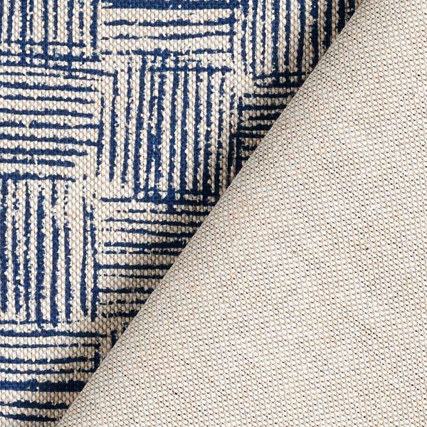 Decostof half panama Strepen – marineblauw, image number 7