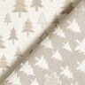 Decostof Jacquard glinsterende dennenbomen – beige/zilver,  thumbnail number 4