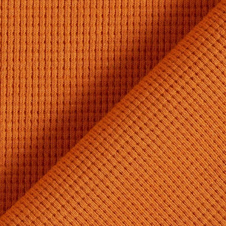 Mini Katoenen wafel jersey effen – terracotta,  image number 4