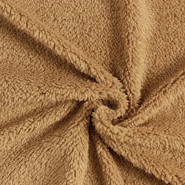 Nepbont Teddy stof – karamel,  image number 1