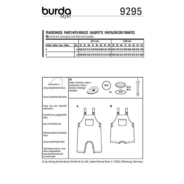 Broek, Burda 9295 | 56-98, image number 9