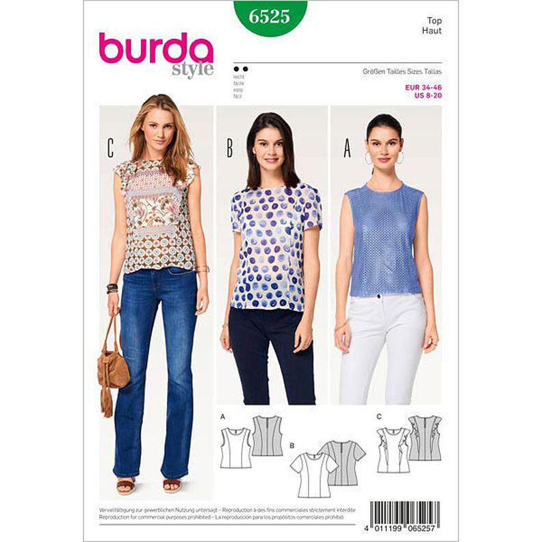 top / blouse, Burda 6525,  image number 1