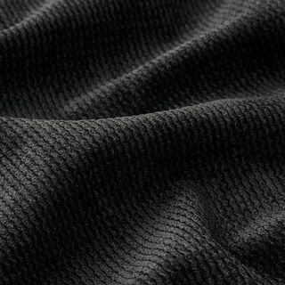 Bekledingsstof Corduroy-look golven – zwart, 