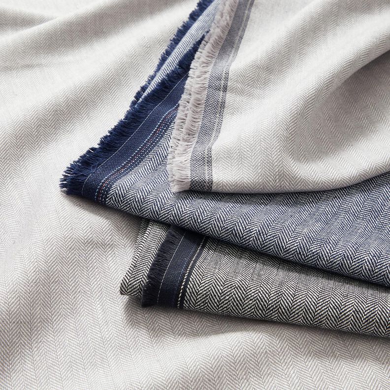 Linnen-katoenmix visgraat – zilver,  image number 5