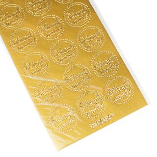 Creatieve sticker Handgemaakt [ 10 x 23 cm ] – goud, 