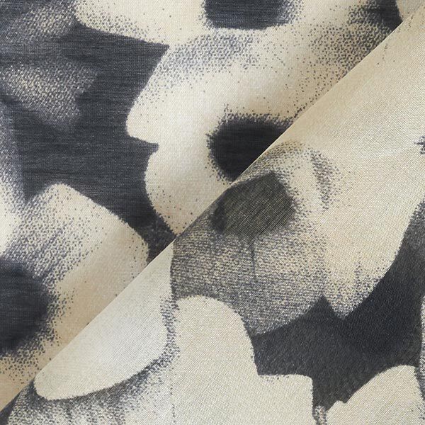Voile Baumwoll-Seidenmix Airbrush-look – zand/zwart,  image number 4