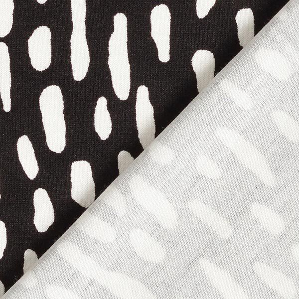 Viscose jersey druppels – zwart/wit, image number 4