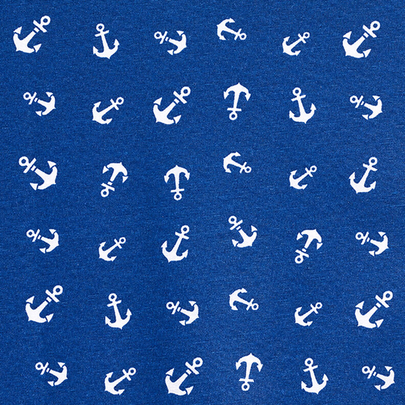 Gecoate katoen Anker – marineblauw,  image number 1