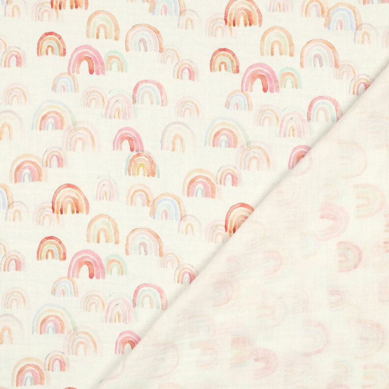 Mousseline/dubbel gehaakte stoffen kleurrijke regenbogen Digitaal printen | Poppy Fabrics –, image number 4