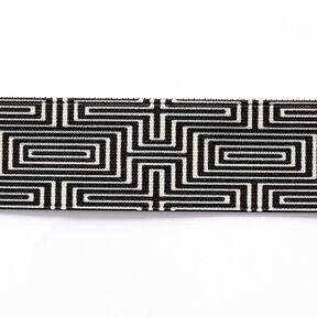 Elastiek labyrint [ 3,5 cm ] – zwart/wit, 