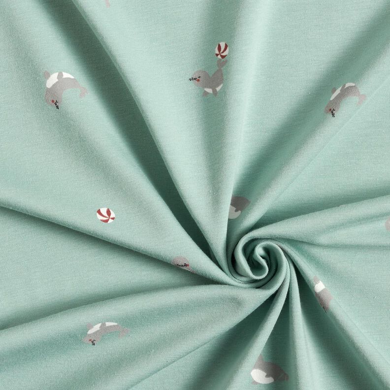 Katoenjersey Zeehondenacrobatiek &ndash; lichtblauw,  image number 3