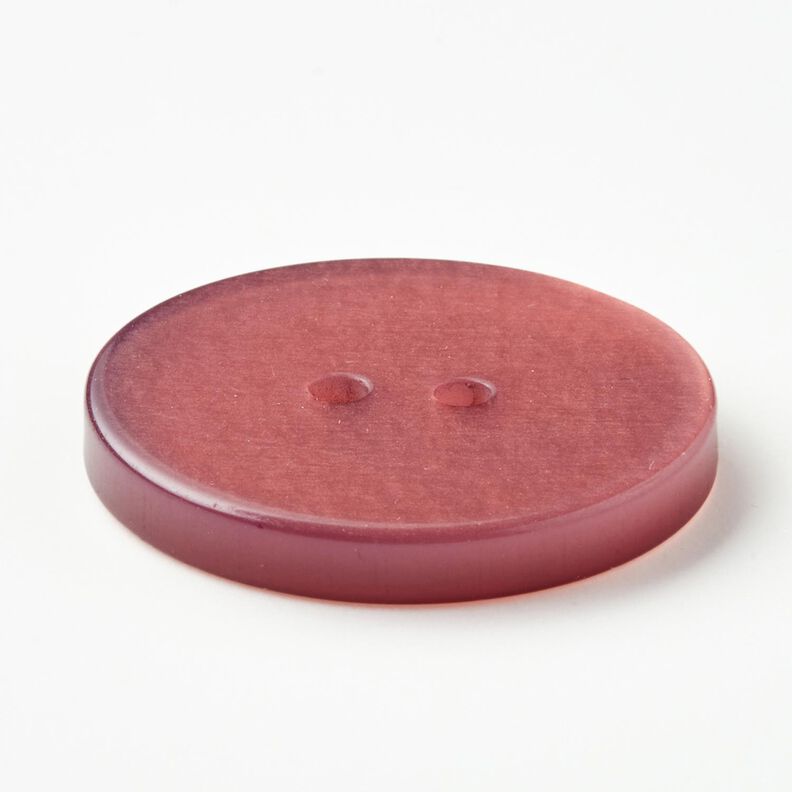 2-gats knoop glanzend [Ø 25 mm] – donker oudroze,  image number 3