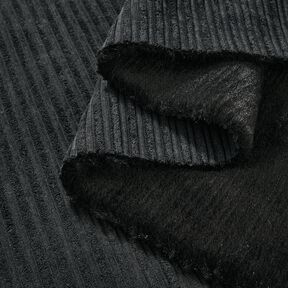 Corduroy met imitatiebont achterkant – zwart, 