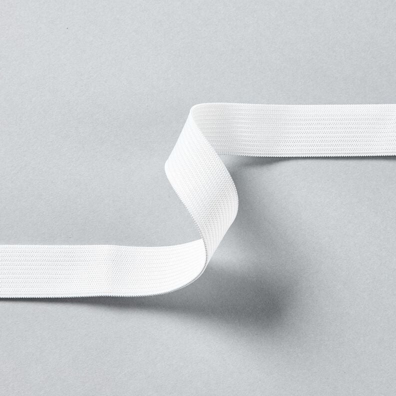 Gladde elastiekband [3 m | 20 mm] – wit,  image number 2