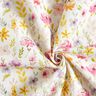 Decostof Half panama delicate bloemen – wit/pastelviolet,  thumbnail number 3