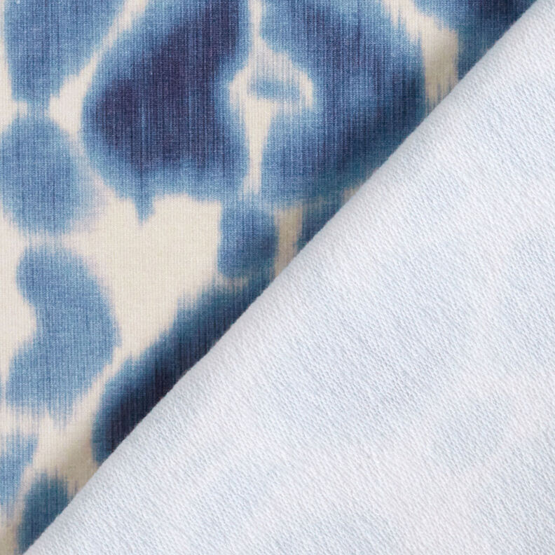 GOTS French Terry Batik luipaardpatroon | TCC x LOOKS by Wolfgang Joop – stralend blauw/creme,  image number 6