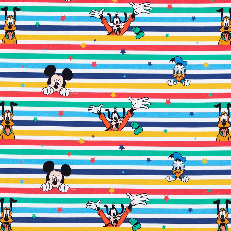 Katoenjersey Mickey Mouse en zijn vrienden | Disney – wit, image number 1
