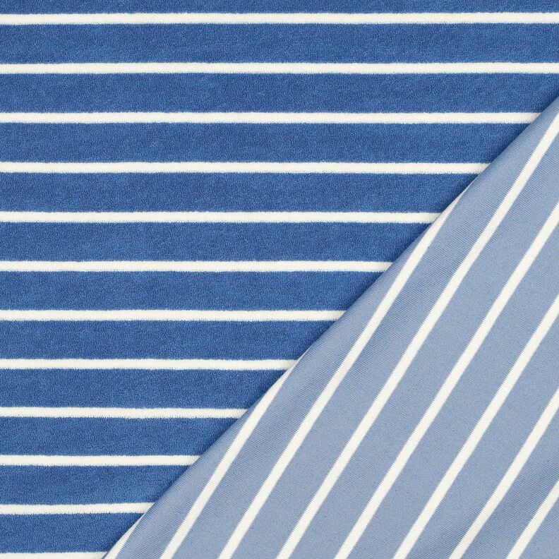 Badstof jersey Strepen – stralend blauw/ivoor,  image number 4