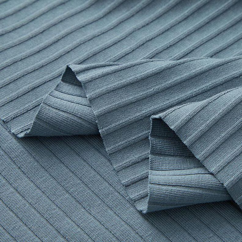 Ribjersey effen – duifblauw,  image number 4