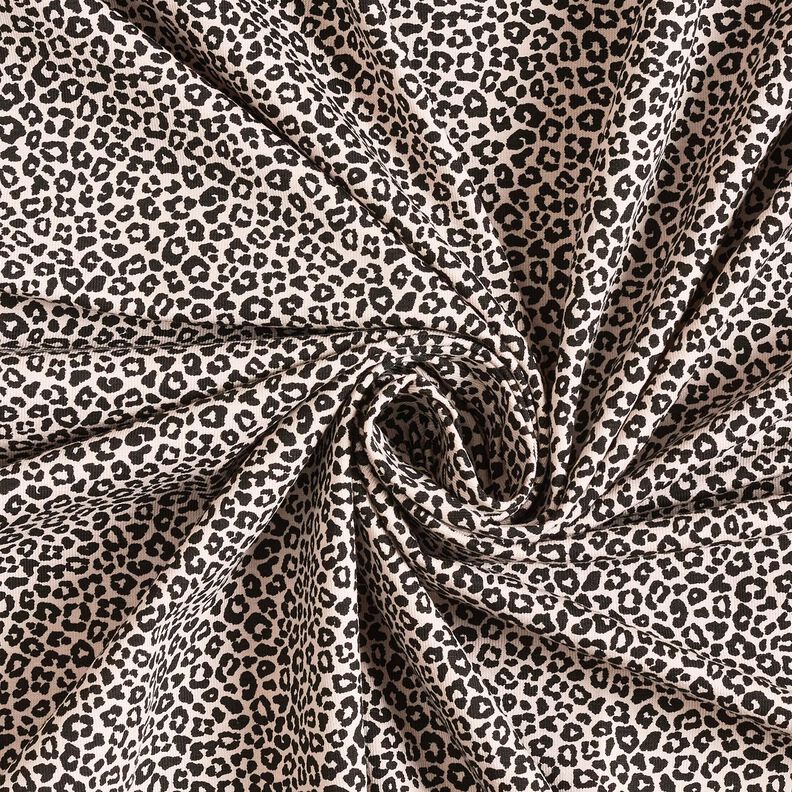 Katoenjersey Mini luipaardprint – natuur/zwart,  image number 3