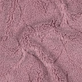 Nepbont Hartenmotief | Poppy Fabrics – donker oudroze, 