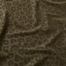 Gecoate broekstof met geborstelde luipaardprint – kaki,  thumbnail number 2