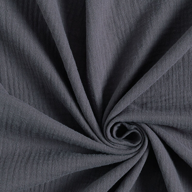 Mousseline/dubbel gehaakte stoffen – donkergrijs,  image number 1