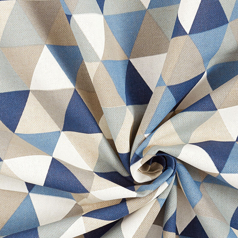 Decostof half panama Driehoeken – blauw, image number 3