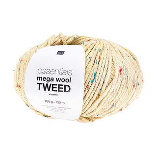 Essentials Mega Wool Tweed Chunky| Rico Design – ecru, 